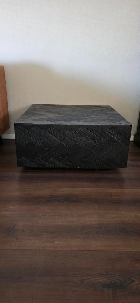 Zwarte salontafel 80x80 cm, Huis en Inrichting, Tafels | Salontafels, Ophalen, 50 tot 100 cm, Vierkant, 50 tot 100 cm