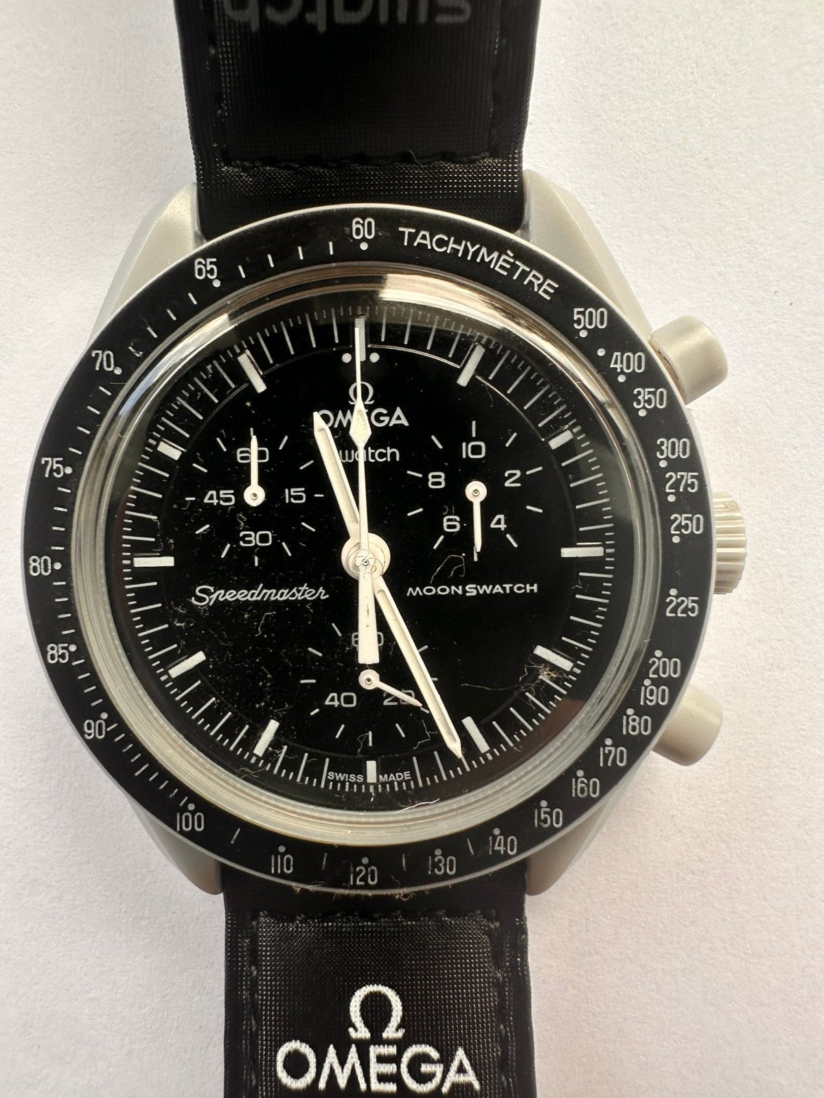 Omega x Swatch Mission to the moon, Ophalen of Verzenden, Zo goed als nieuw, Kunststof, Omega