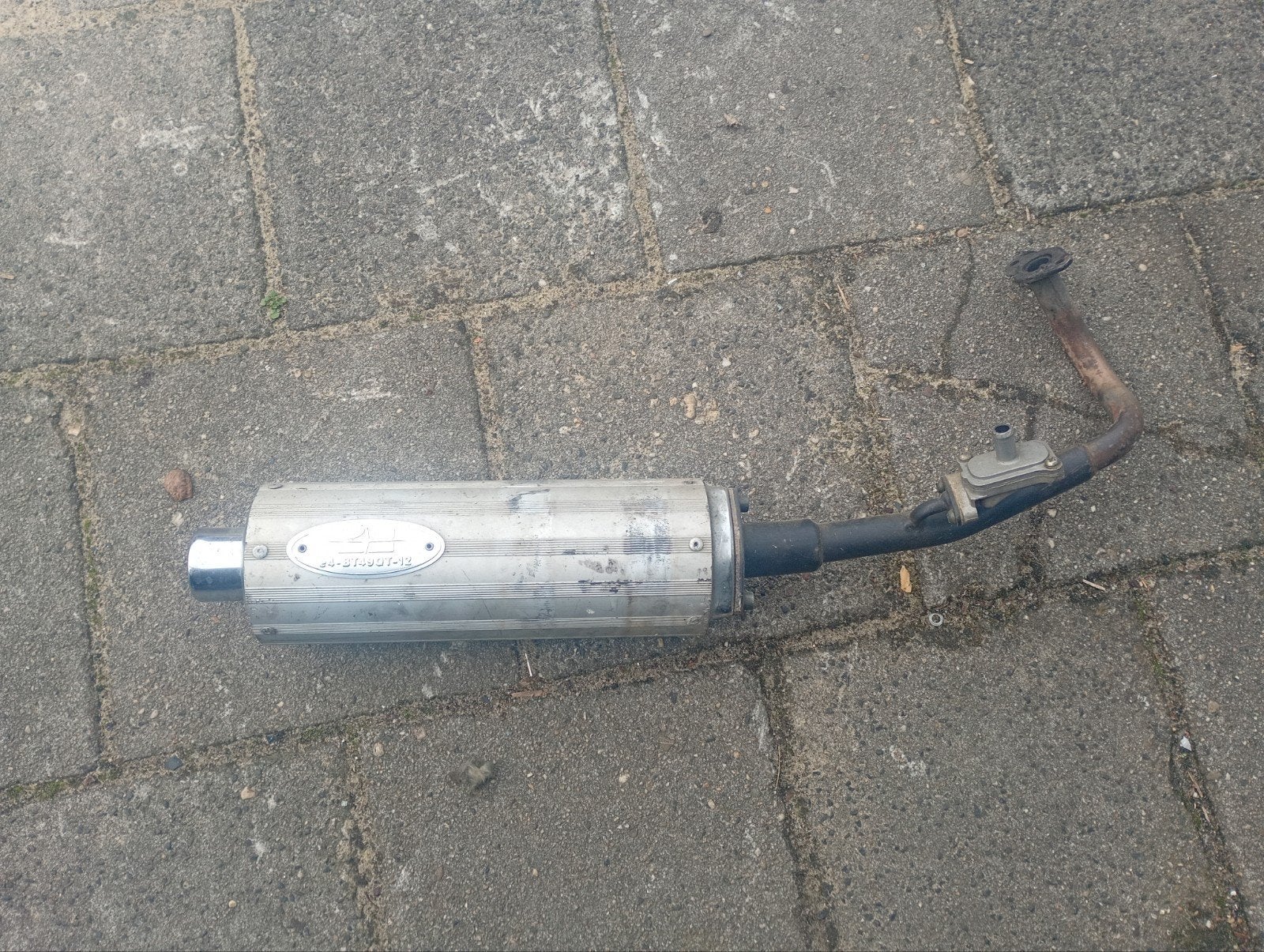 Aluminium Sport/Vervangingsuitlaat GY6 Scooter 50/125cc, Fietsen en Brommers, Ophalen of Verzenden, Gebruikt, Uitlaat, Overige merken