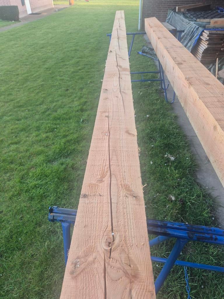 Douglas palen 15x15 5 meter lang B-keus, Doe-het-zelf en Verbouw, Hout en Planken, Ophalen