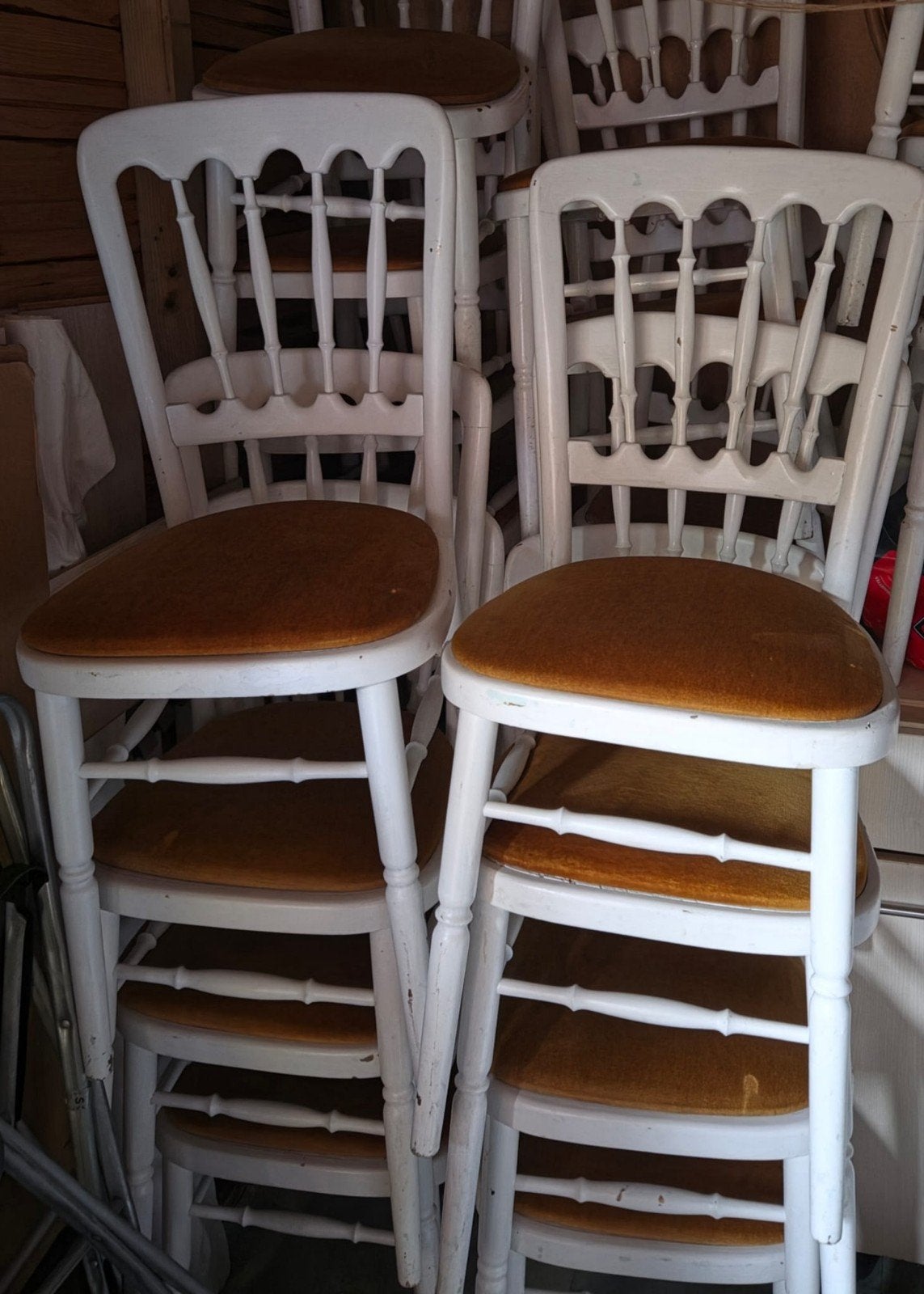 stoelen, Ophalen, Gebruikt, Wit