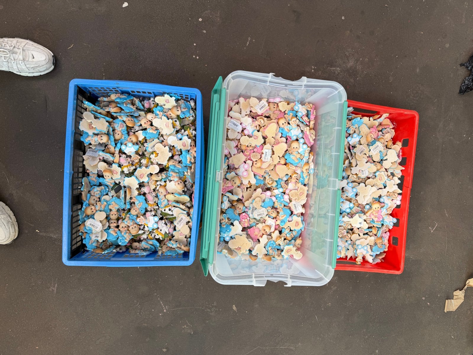 Grote partij baby- en dierenfiguurtjes voor decoratie, Ophalen of Verzenden, Nieuw