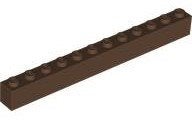 Lego Brown Brick 1 x 12, Gebruikt, Overige thema's, Lego, Ophalen of Verzenden