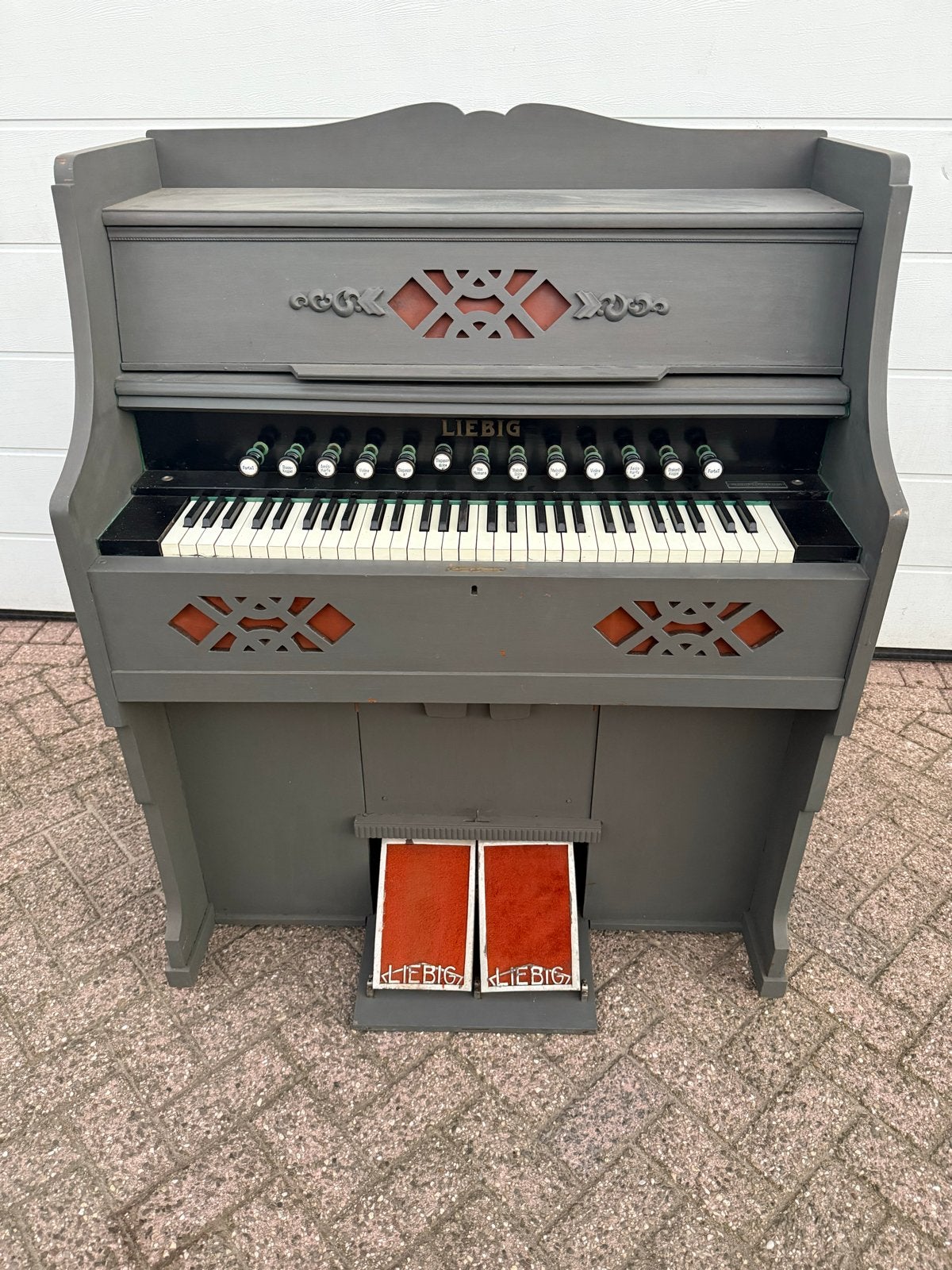 Antieke Liebig traporgel - Vintage Harmonium, Ophalen, Gebruikt, 1 klavier, Harmonium