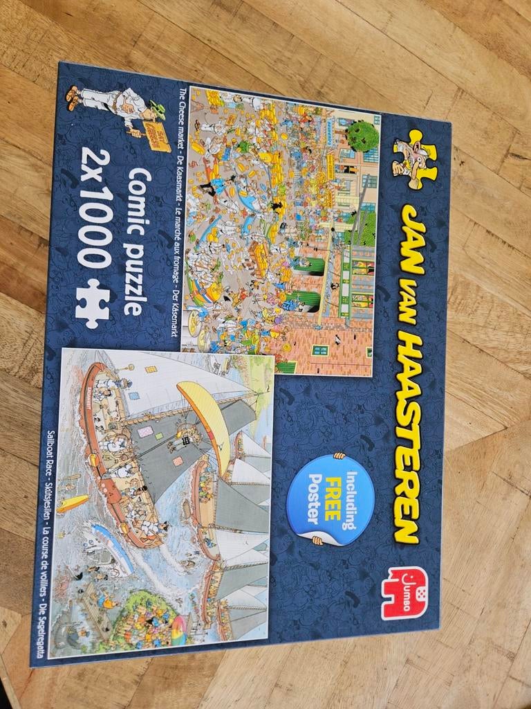Jan van Haasteren Comic Puzzel 2x1000 stukjes, Ophalen of Verzenden, 500 t/m 1500 stukjes, Gebruikt, Legpuzzel