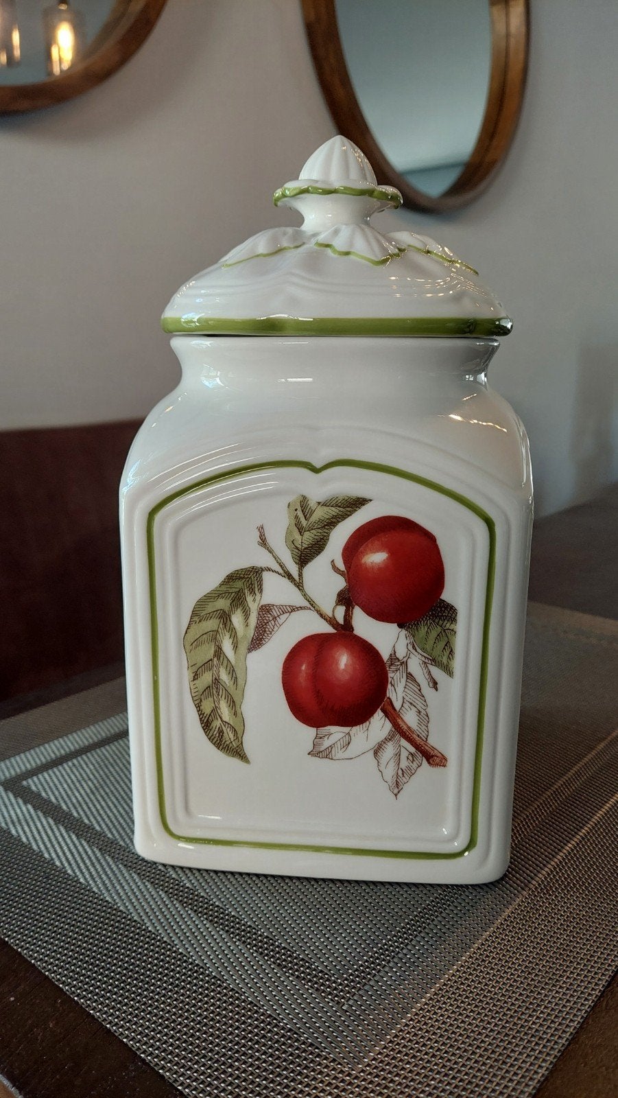 Villeroy & Boch Cascara Charm Voorraadpot met fruitdecor, Ophalen, Zo goed als nieuw, Voorraadpot, Steen/keramiek