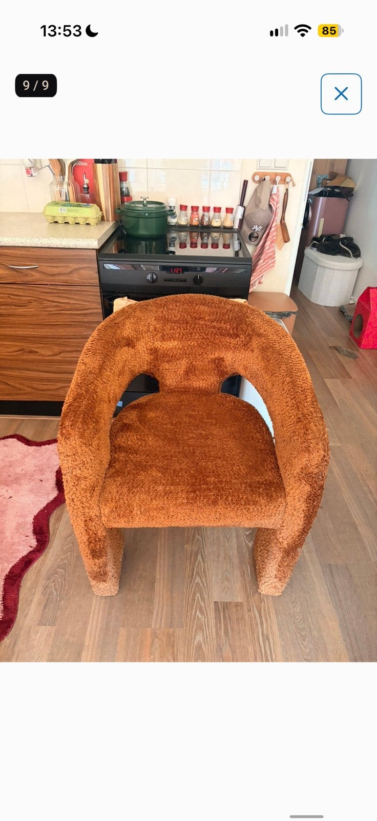 3x Zitmaxx Belle eetkamerstoelen, Bruin bouclé. Prijs P STUK, Ophalen