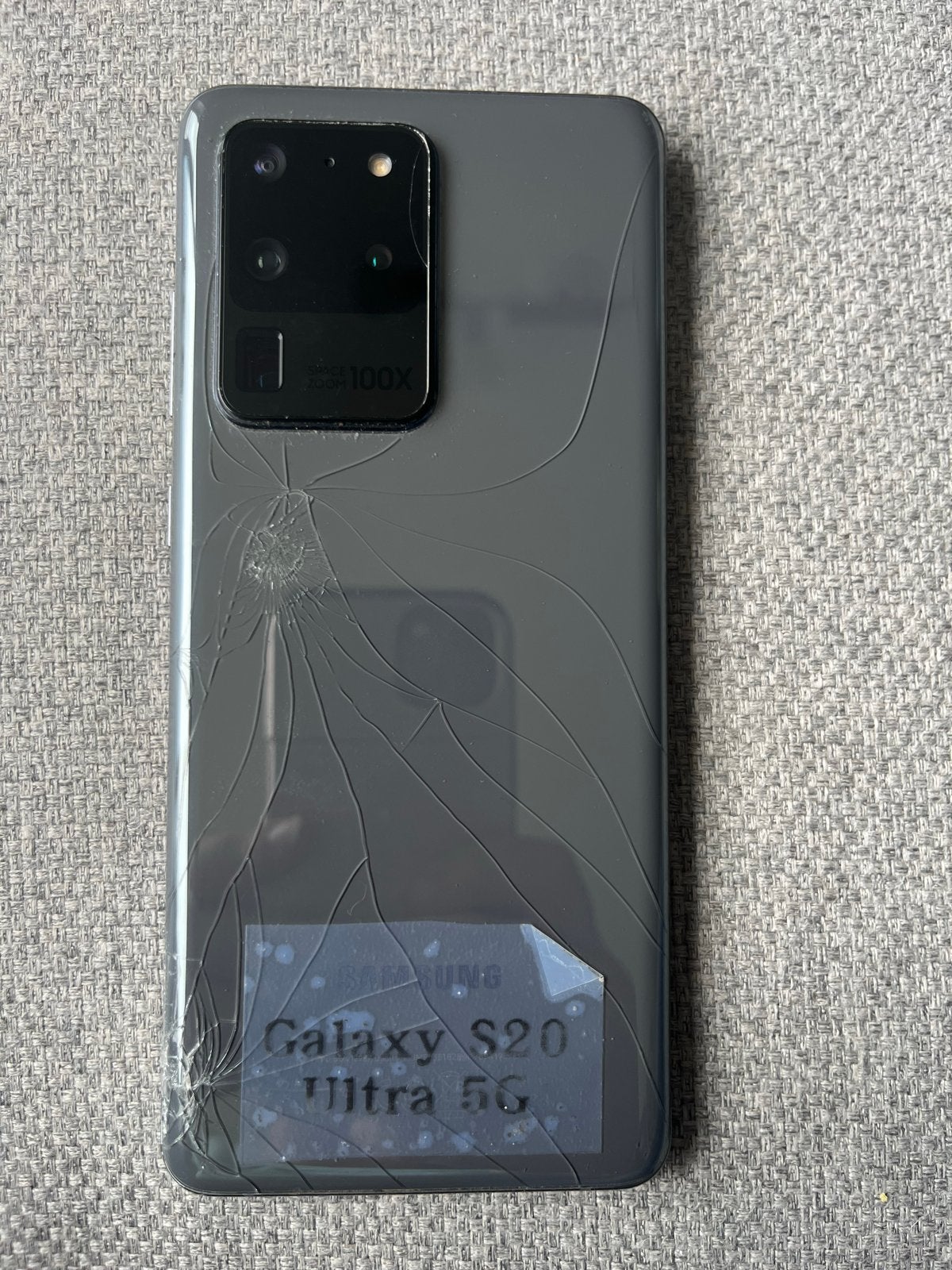 Samsung Galaxy S20 Ultra 5G - Beschadigd, zonder accessoires, Telecommunicatie, Mobiele telefoons | Samsung, Ophalen, Niet werkend