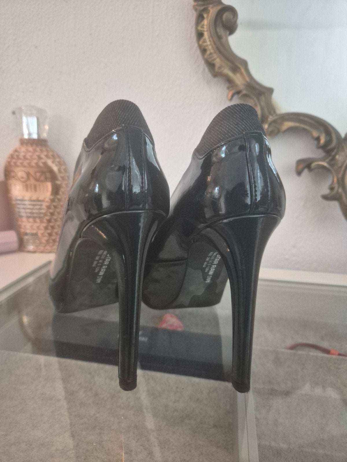 Zwarte pumps lak G star mt 38, Pumps, Zwart, Ophalen of Verzenden, Gedragen
