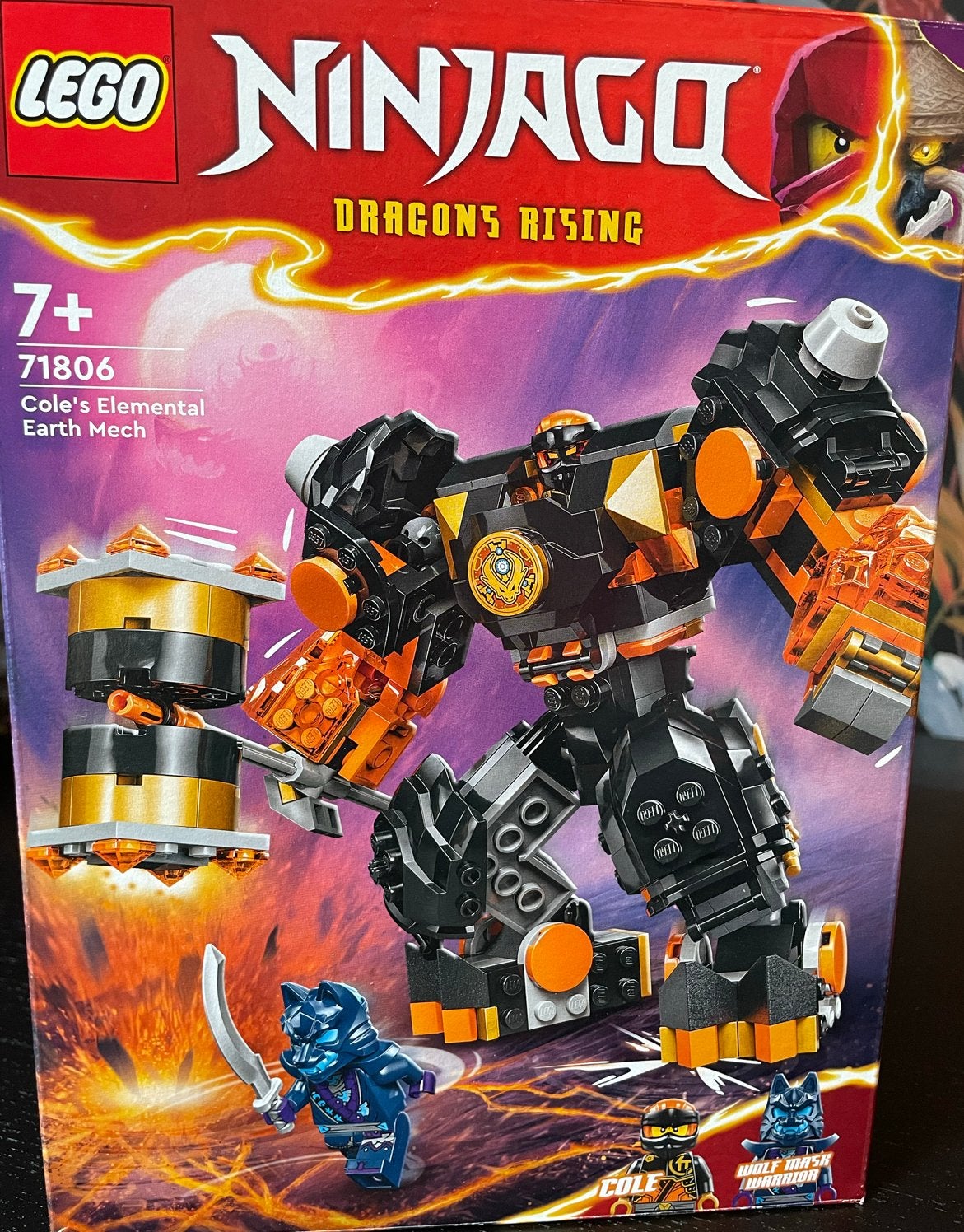 LEGO Ninjago 71806 Cole's Elementaire Aardemecha, Lego, Ophalen of Verzenden, Zo goed als nieuw, Ninjago