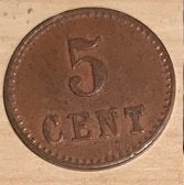 Werthmarke , 5 cent, Ophalen of Verzenden, Duitsland, Losse munt