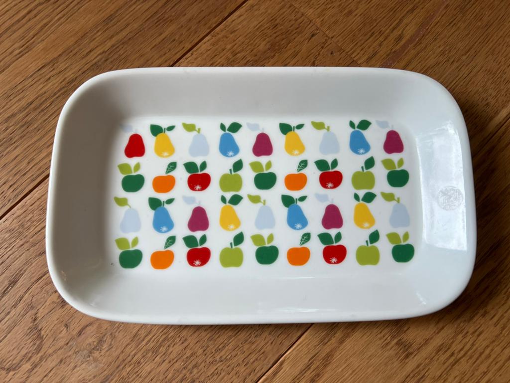 AH Retro Schaaltje met kleurrijke appeltjes en peertjes, Ophalen of Verzenden, Huis en Inrichting