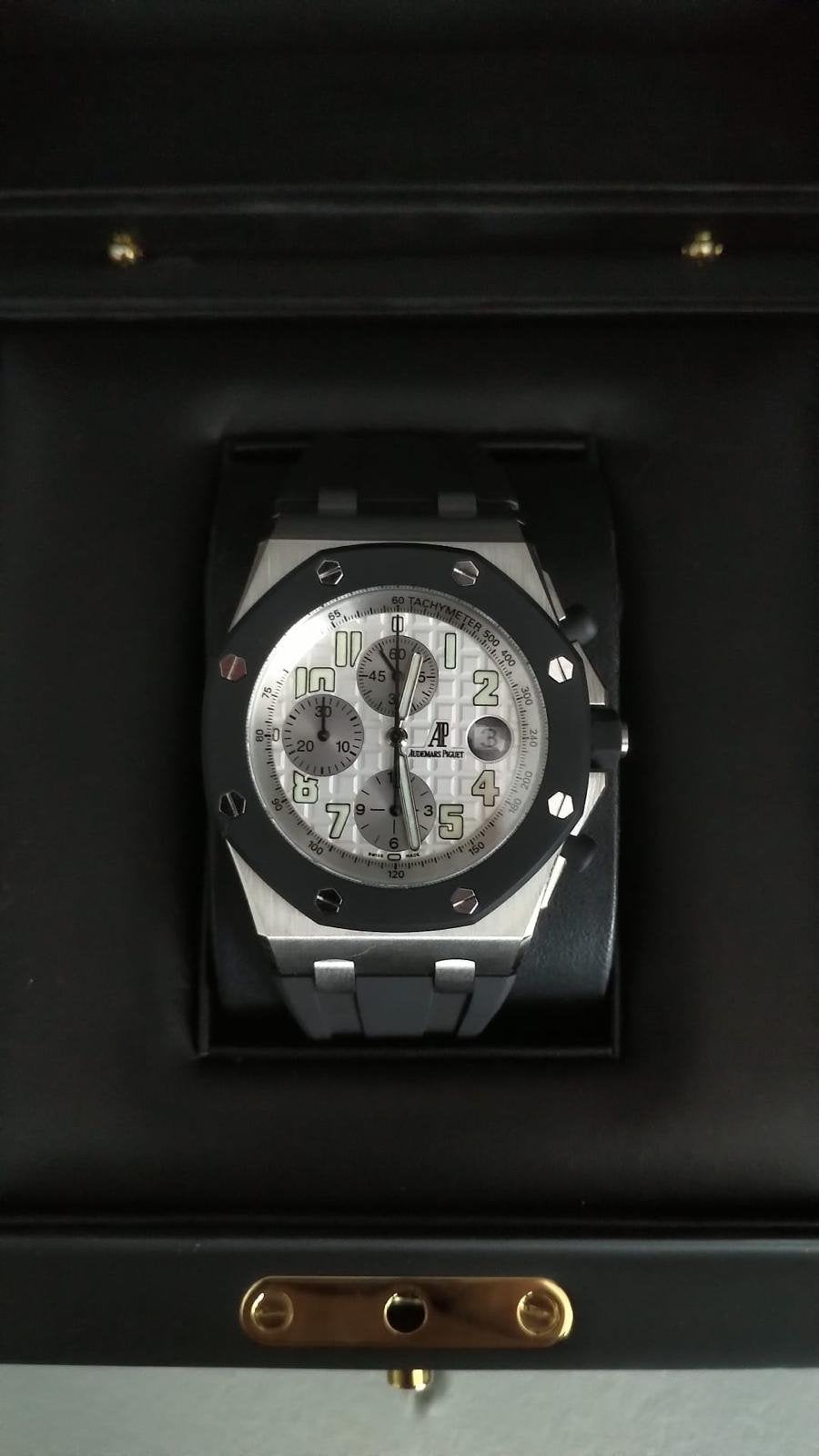 Audemars Piguet Royal Oak Offshore Rubberclad 25940, Sieraden, Tassen en Uiterlijk, Staal, Polshorloge, Kunststof, Zo goed als nieuw