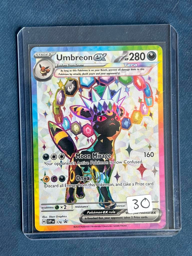 Umbreon ex SVP 176 Promo, Hobby en Vrije tijd, Verzamelkaartspellen | Pokémon, Ophalen of Verzenden, Zo goed als nieuw