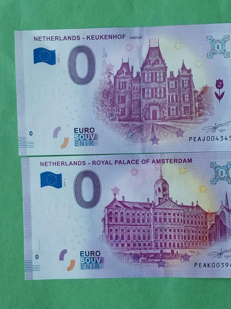 2  0 Eurobiljetten Nederland, Ophalen of Verzenden, Overige landen, Los biljet