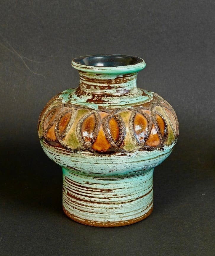 VEB Haldensleben Oost Duitsland. Vaas. Mid Century, Antiek en Kunst, Ophalen of Verzenden