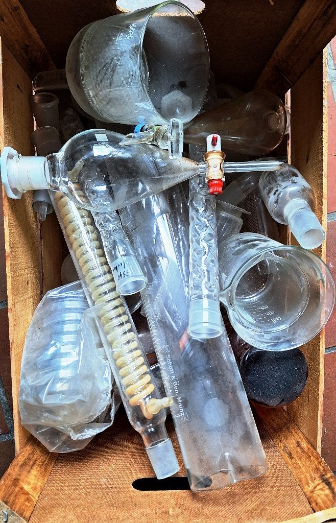 Laboratoriumglaswerk, Ophalen, Gebruikt