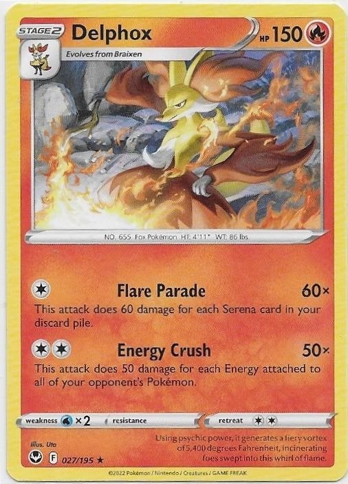 Silver Tempest,  Delphox [rare] 27/195, Verzenden, Nieuw, Losse kaart