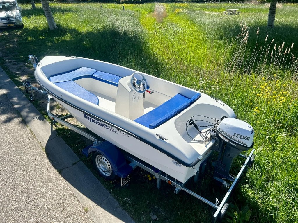 Topcraft 420 Comfort met 9.9 pk Selva 4 takt!, Watersport en Boten, Gebruikt, 4 m, Tot 10 pk, Polyester
