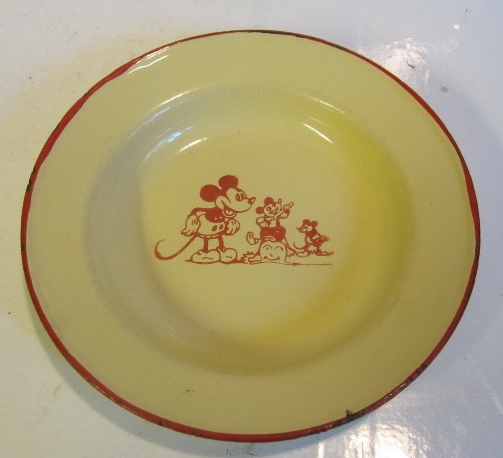 1930 Mickey Mouse emaille bordje, disneyana, Verzenden