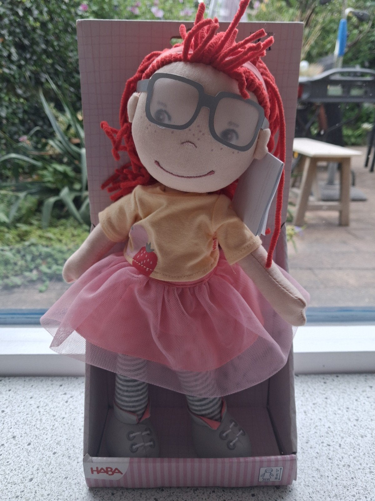 Meisjes pop meisje AVA merk Haba meet ca 30 cm nieuw, Overige typen, Nieuw, Ophalen of Verzenden, Middelgroot (20 tot 80 cm)
