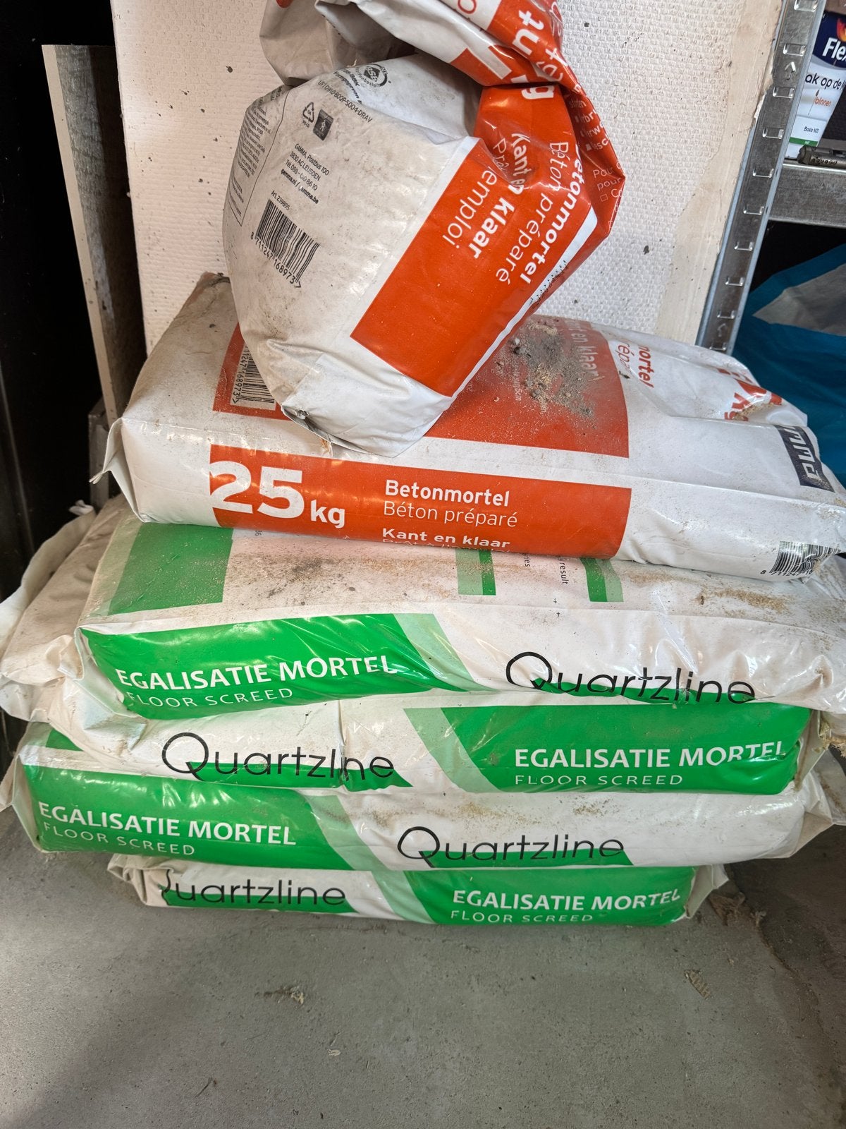 Quartzline Egalisatiemortel en Betonmortel - Diverse hoeveel, Ophalen, Nieuw, Overige materialen, Overige typen