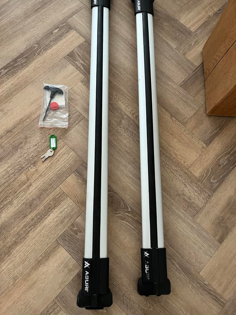 Aguri prestige 2 dakdragers (110 cm) met slot en sleutel, Ophalen, Zo goed als nieuw