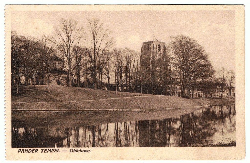 Leeuwarden Fr, Pander-tempel - Oldehove ongelopen,, Verzamelen, Verzenden, 1920 tot 1940, Ongelopen, Friesland
