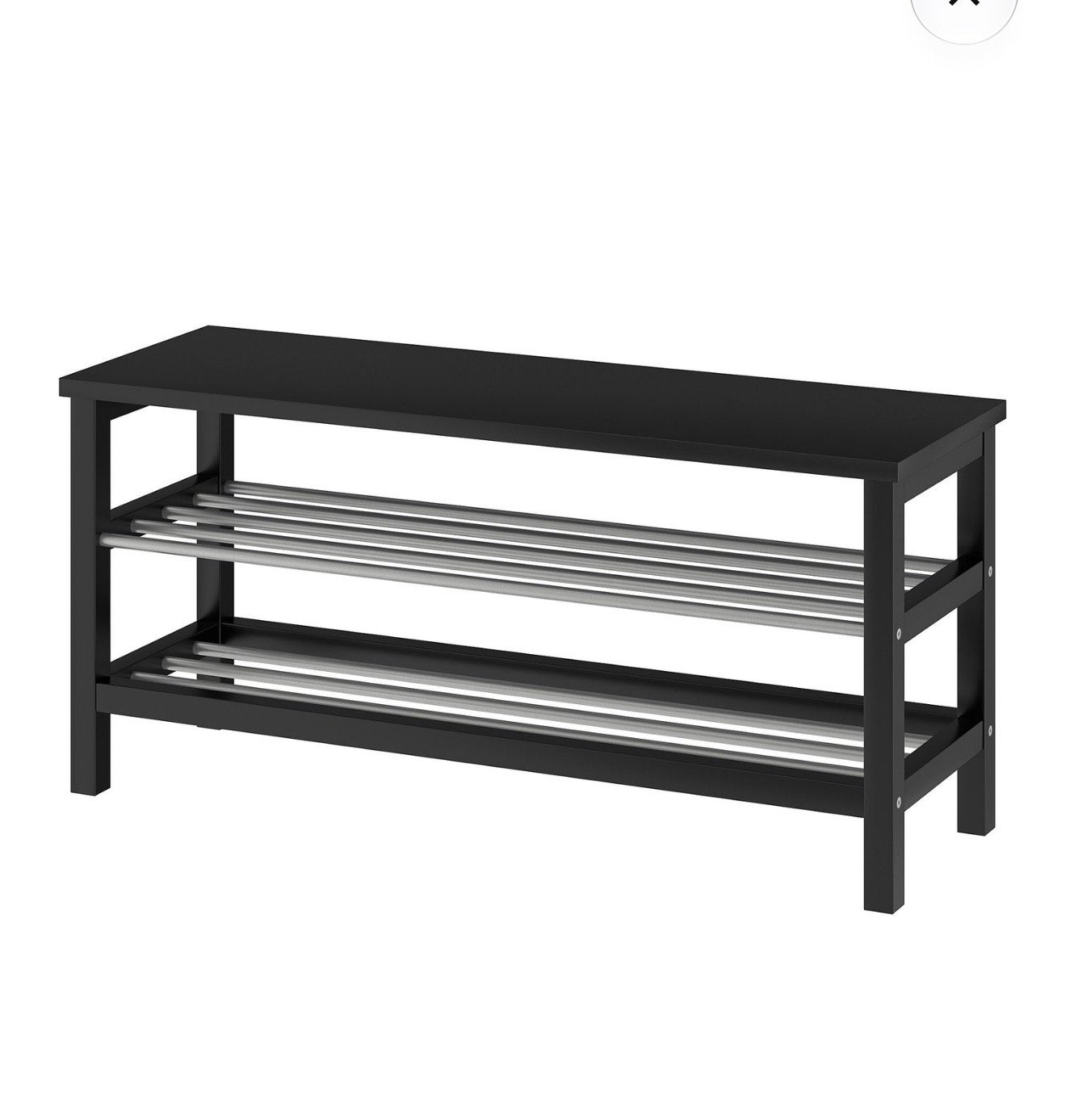 IKEA TJUSIG schoenenrek / bankje, zwart, Ophalen of Verzenden, Gebruikt