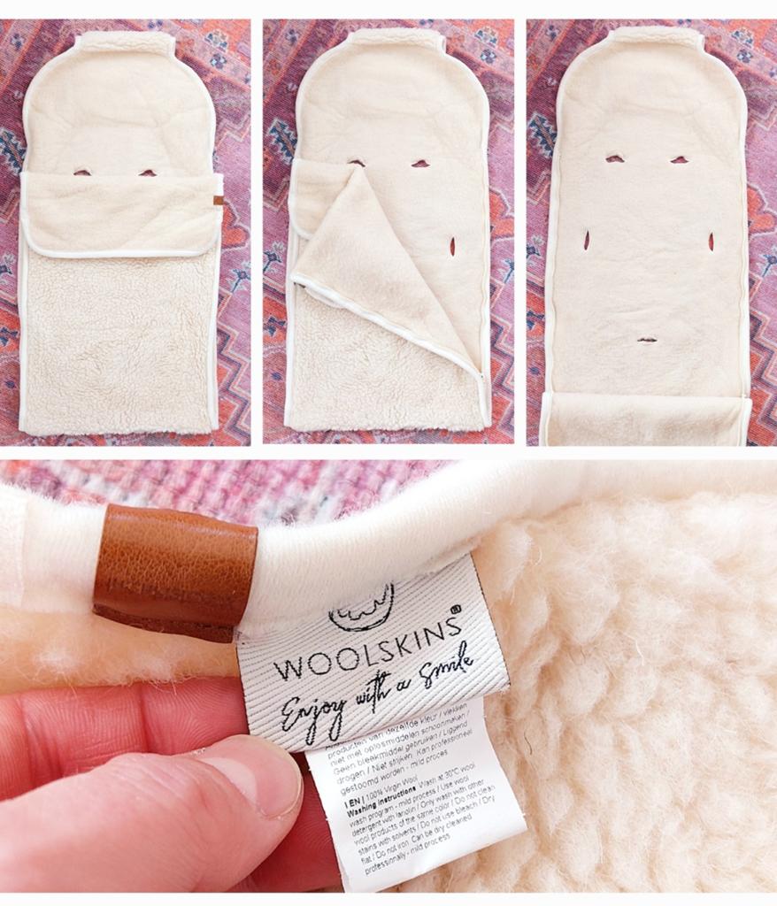 Woolskins wollen voetenzak Bakigo ecru - buggy/kinderwagen, Ophalen of Verzenden, Zo goed als nieuw, Minder dan 70 cm, Overige typen