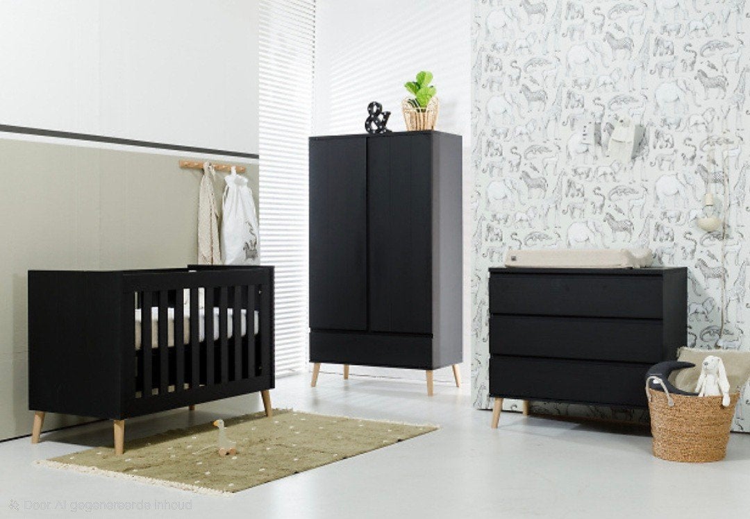 Complete Babykamer Beach Island Zwart, Kinderen en Baby's, Kinderkamer | Complete kinderkamers, Ophalen, Zo goed als nieuw, Jongetje of Meisje