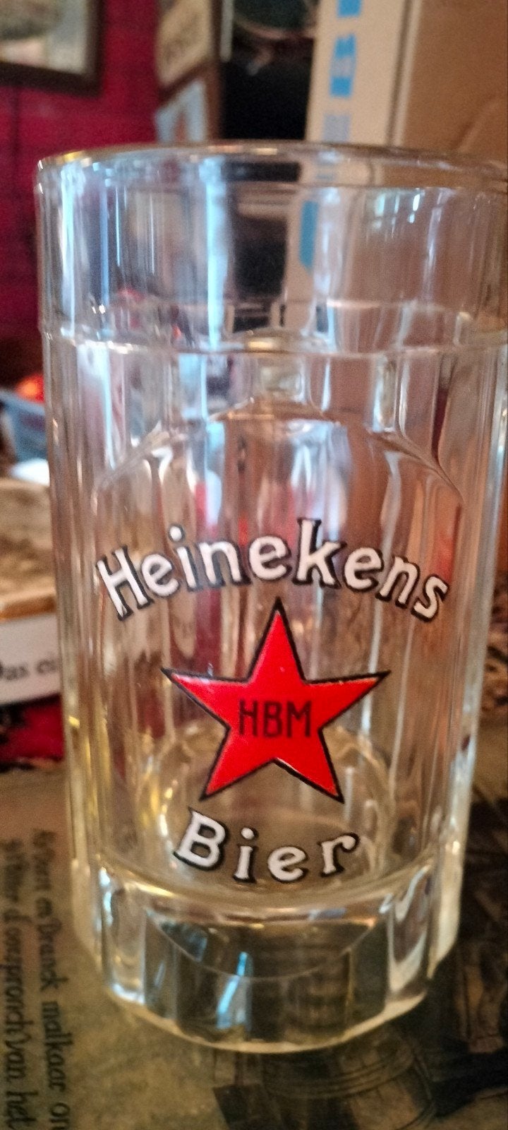 Oude Heineken's bierpul met emaille opdruk, Ophalen, Pul(len), Heineken