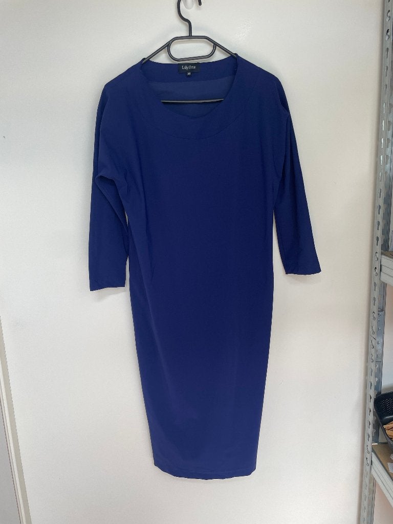 Lilytime jurk maat 36 rechtvallend getailleerd midi dress, Kleding | Dames, Jurken, Lilyfield, Blauw, " Apeldoornseweg 3 a, 8075BM Elspeet"