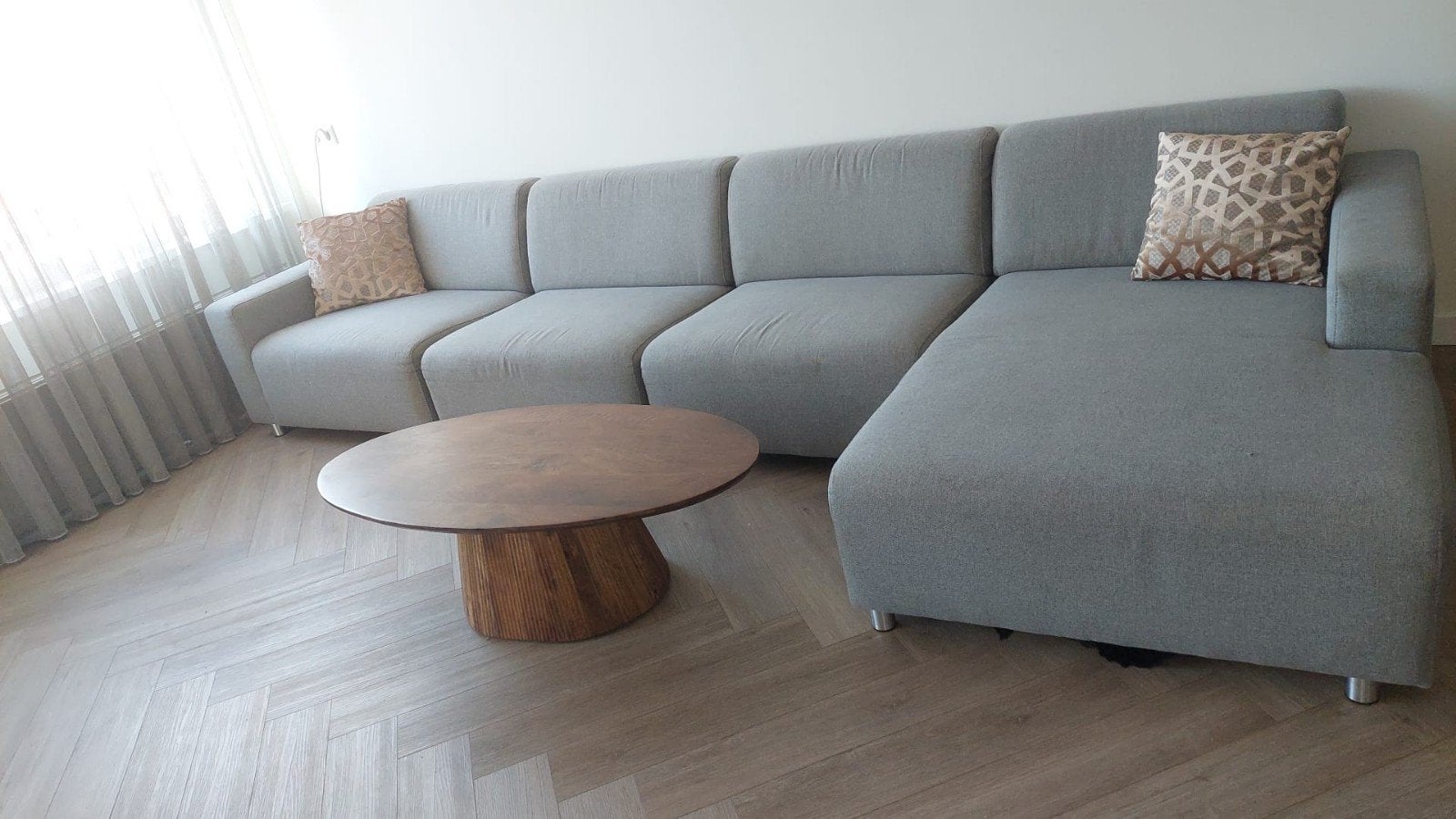 Comfortabele en stevige hoekbank van Sanders, Gebruikt, 100 tot 125 cm, Hoekbank, 300 cm of meer