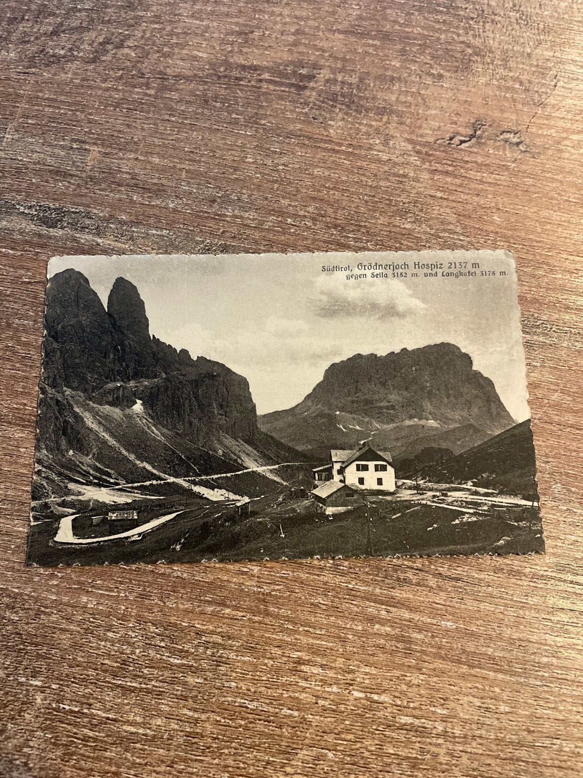 Oude Ansichtkaart: Zuid-Tirol, Grödnerjoch Hespiz 2137 m, Ophalen of Verzenden, Voor 1920, Gelopen, Oostenrijk