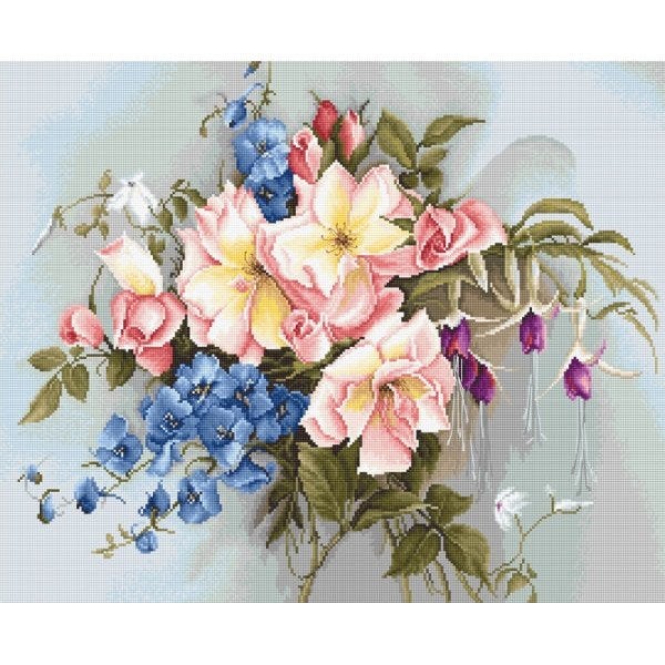 Borduurpakket Bouquet with bells BA2362, ., Nieuw, Ophalen of Verzenden, .
