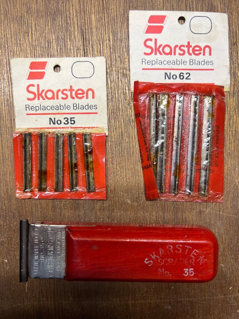 Oude Skarsten No. 35 verfkrabber/schraper + reservemesjes, Ophalen of Verzenden