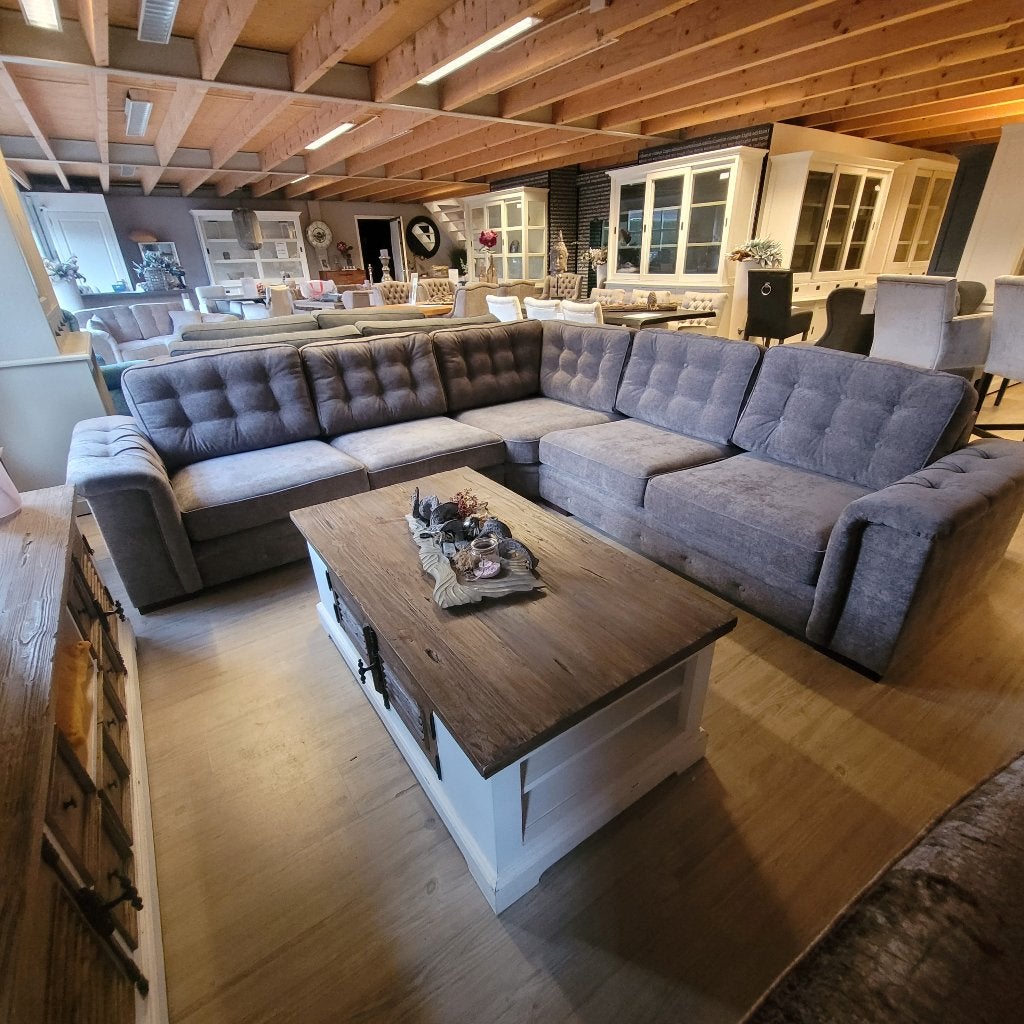 ACTIE Bank Hoekbank Maya 300x300 Antelope €1949 NU €1750 (5), Landelijke hoekbank Maya stof Liberty Antelope gratis bezorging
