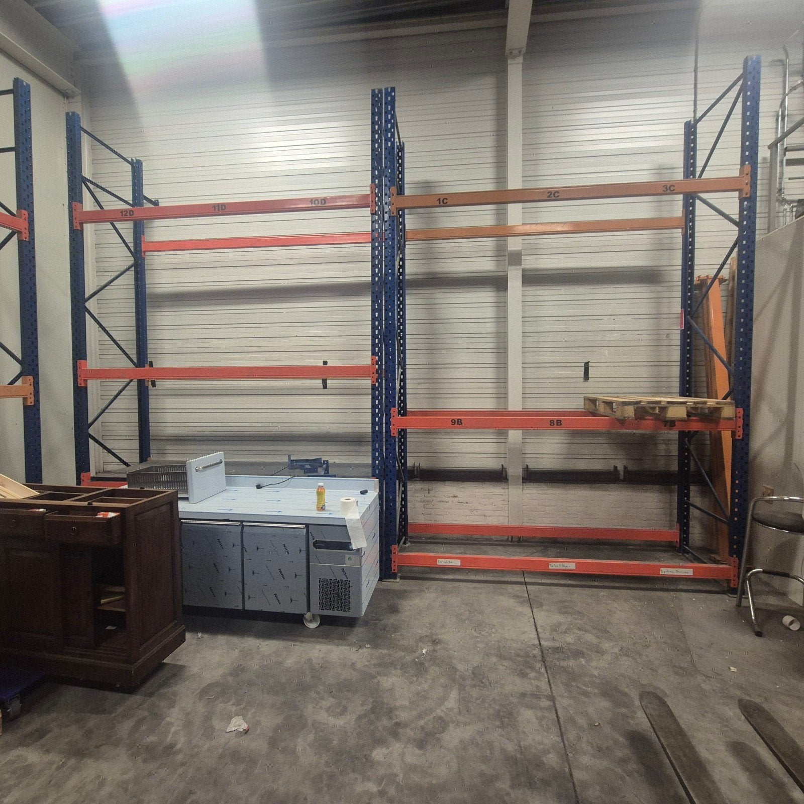 Palletstelling - 420cm hoog 9 vakken 25m1, Ophalen, Onbekend, Niet van toepassing, Niet van toepassing