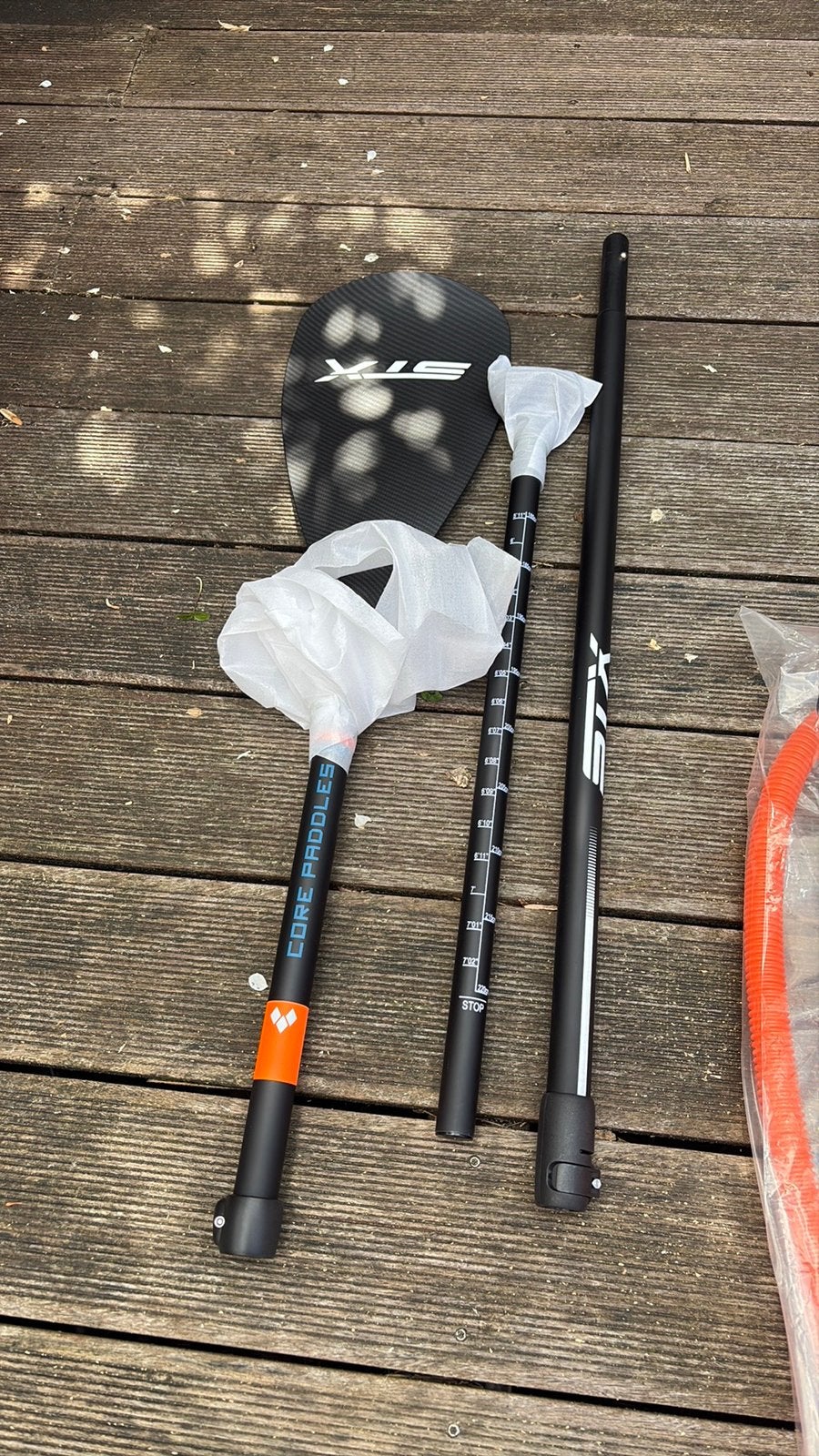 Supp pomp&peddel/STX core paddles, STX inflatables supp pomp, Watersport en Boten, Suppen, Verzenden, Zo goed als nieuw, SUP-boards