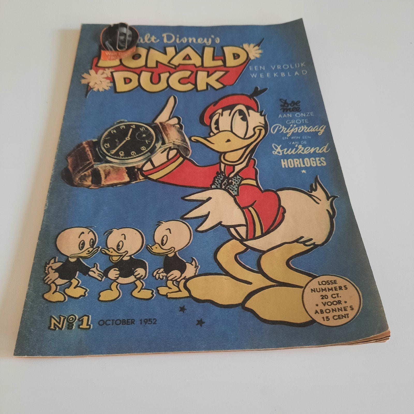 Donald Duck Weekblad Nr. 1 - Oktober 1952(herdruk), Ophalen of Verzenden, Gelezen, Overige typen