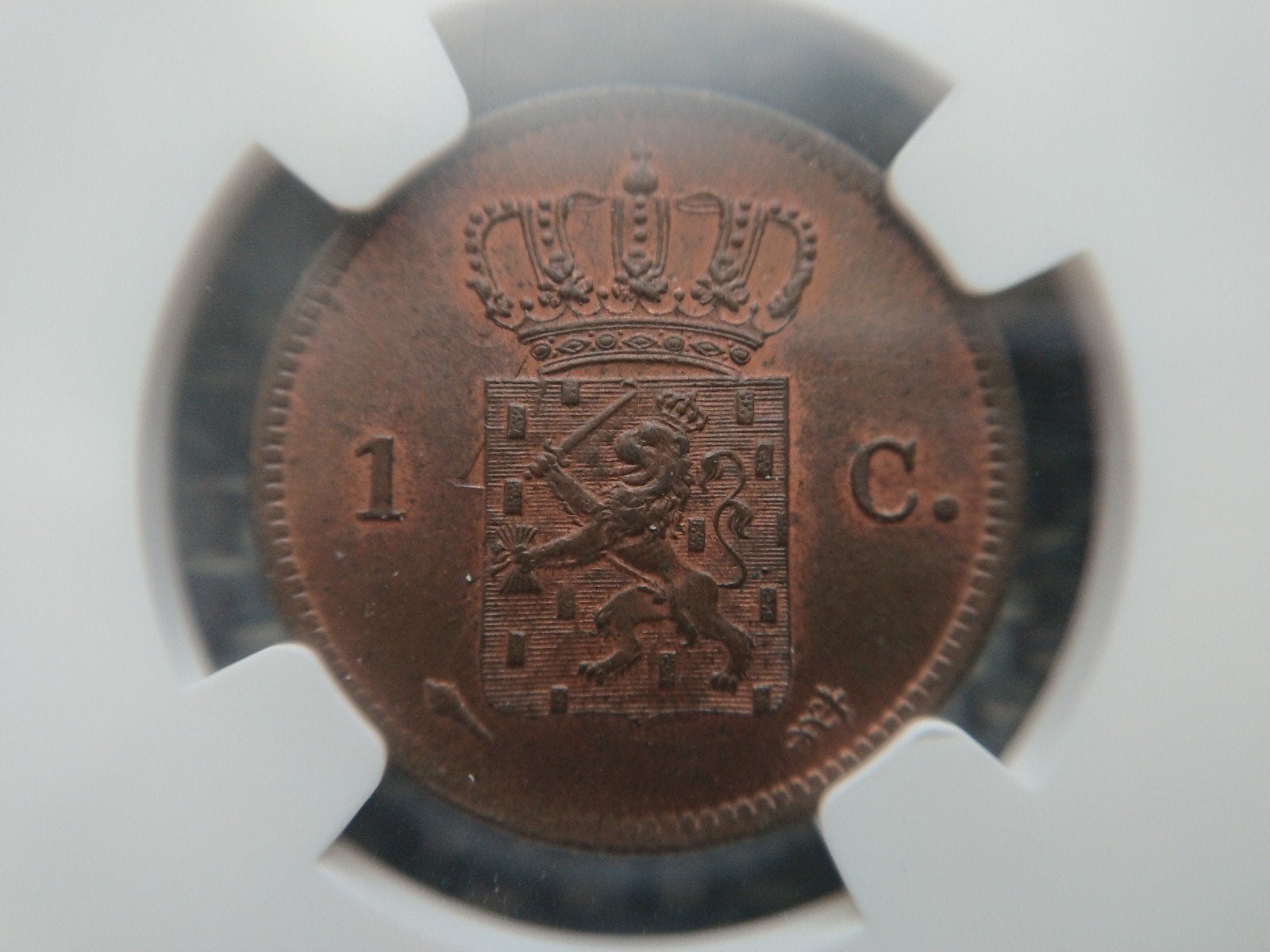 1 cent Willem I 1822 NGC gecertificeerd MS 64, Postzegels en Munten, Munten | Nederland, Ophalen of Verzenden, Koning Willem I