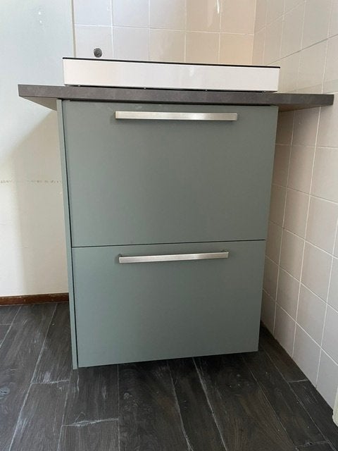 Keukenkast Ikea METOD grijsgroen met 2 lades, Ophalen, 50 tot 100 cm, Minder dan 100 cm, Groen