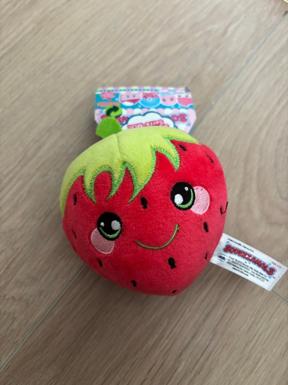 Squeezamals Aardbei Knuffel - Nieuw en aardbei geur, squishy, Ophalen, Overige merken, Overige karakters, Overige typen
