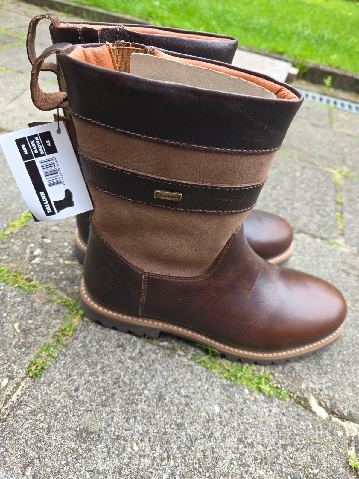 Nieuwe Travelin Tallinn leren laarzen - Dark Brown, maat 43, Bruin, Boots, Nieuw, Ophalen of Verzenden
