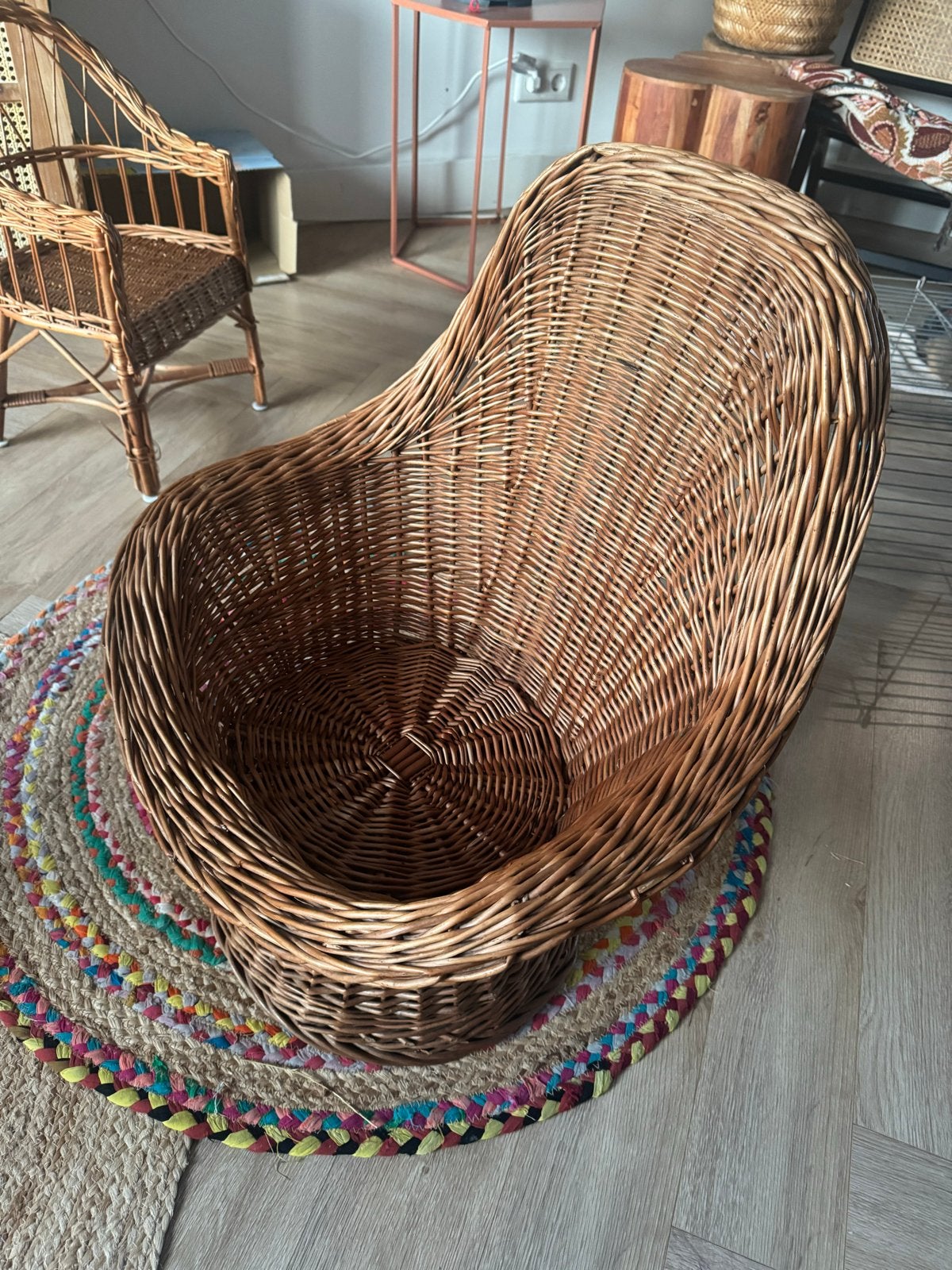 Kinder rotan stoel, Ophalen, Gebruikt, Bruin, Riet of Rotan