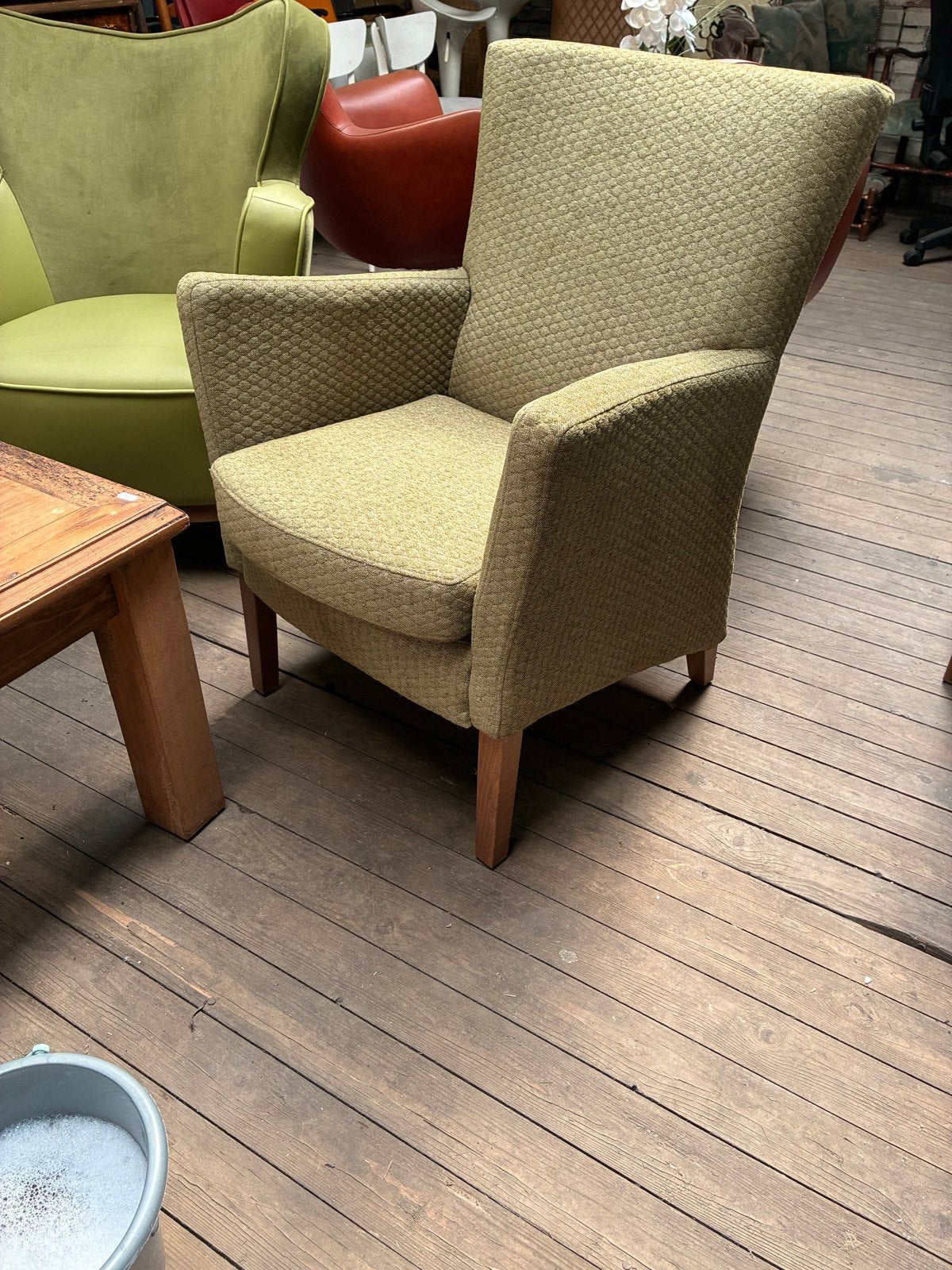 Nieuwe Groene Fauteuil - Comfortabel en Stijlvol, Ophalen, Nieuw, Overige kleuren, Eén