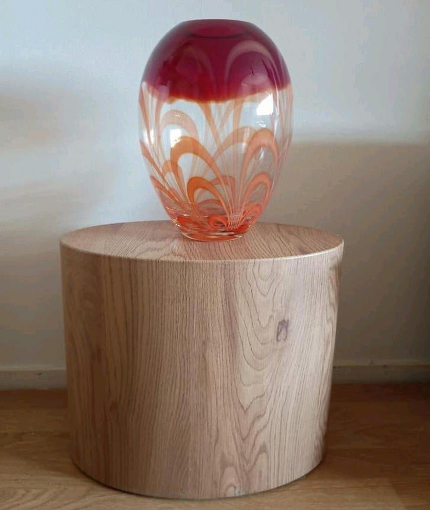 Vaas van Waterford Crystal Evolution Red & Amber Ginger Vase, Antiek en Kunst, Antiek | Glas en Kristal, Ophalen of Verzenden