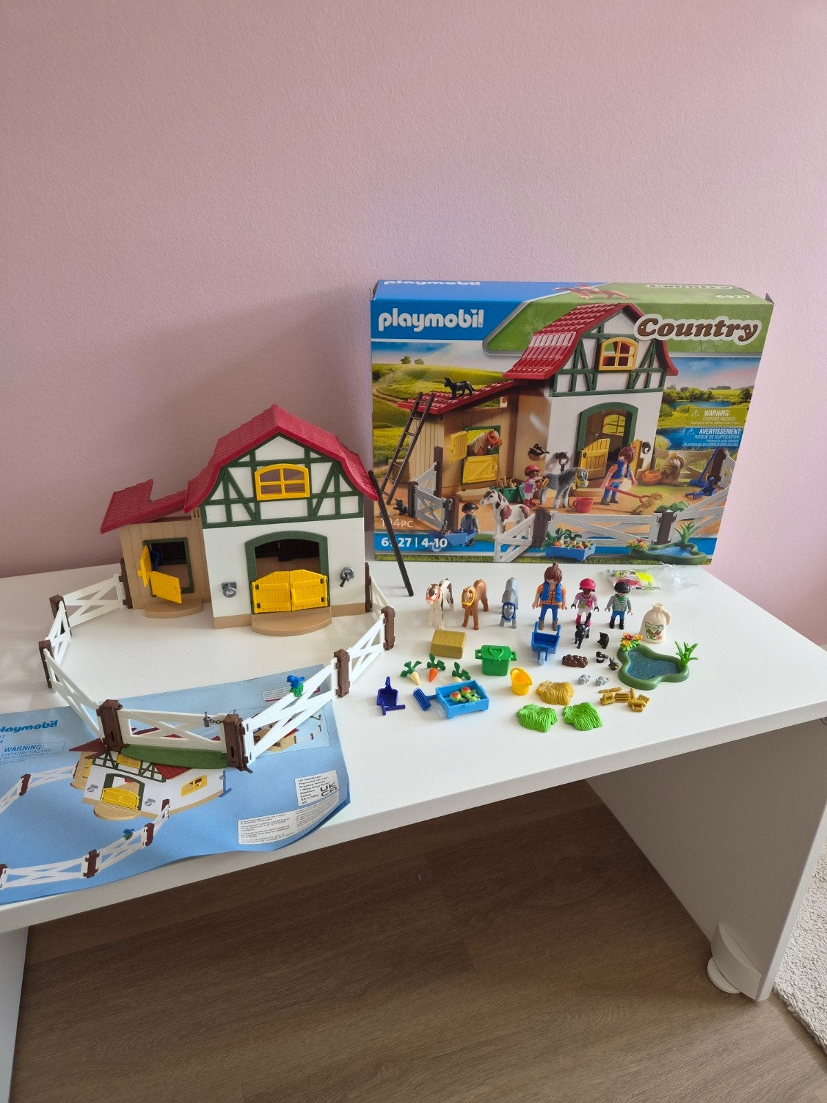 Playmobil set 6927 Country Ponypark met handleiding en doos, Ophalen, Zo goed als nieuw