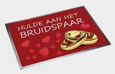 Feestelijke deurmat hulde aan het bruidspaar, Hobby en Vrije tijd, Info@all4funbaarlo.nl, A, Nieuw, Ophalen of Verzenden